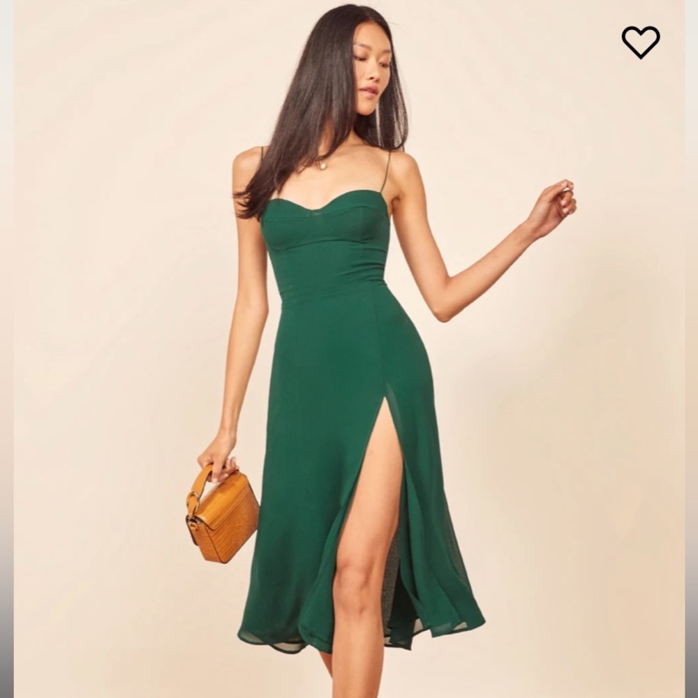 Reformation Juliette Emerald Dress